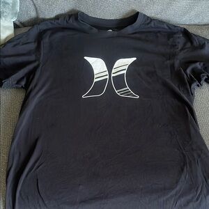 Hurley Black Short Sleeve Tee with Iconic Logo